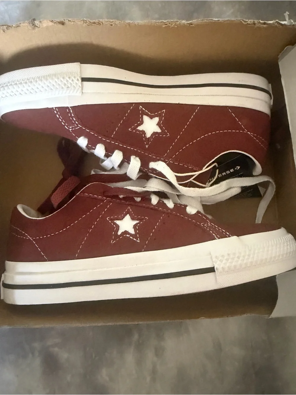Converse Kids One Star Low Top Sneakers - brown & White